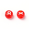 Transparent Red Acrylic Beads TACR-YW0001-08L-4