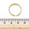 Brass Micro Pave Cubic Zirconia Cuff Rings for Women RJEW-D322-01G-5