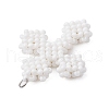 Seed Beads Beaded Charms PALLOY-MZ00358-5