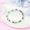 Faceted Round Electroplate Glass Beads Stretch Bracelets for Women BJEW-JB11628-02-1