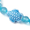 Handmade Porcelain Turtle Stretch Bracelets BJEW-JB10247-04-3