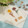 SUPERFINDINGS 5 Sets 5 Styles Scrapbook Floral Decorative Stickers Sets DIY-FH0005-81-5