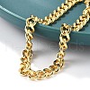 Brass Curb Chain Bracelets for Women Men BJEW-F494-01G-02-4