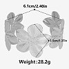 Floral 304 Stainless Steel Cuff Bangles for Women DV7569-1-2