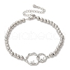 Brass Round Beads Bracelets BJEW-H627-01P-4