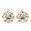 Brass Glass Pendants KK-M102-33G-02-1