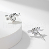 S925 Sterling Silver Knot Stud Earrings MU4772-4