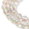 Transparent Electroplate Glass Beads Strands GLAA-T032-T6mm-C12-3