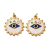 304 Stainless Steel Enamel Pendants STAS-U061-35G-02-1