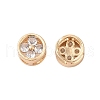 Brass Pave Clear Glass Multi-Strand Links KK-B100-009G-1
