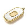 Ion Plating(IP) 304 Stainless Steel Pave Shell Pendants STAS-K263-73G-2