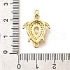 Brass Micro Pave Cubic Zirconia Conector Cahrms KK-Q040-02D-G-3