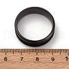 201 Stainless Steel Grooved Finger Ring Settings STAS-TAC0001-10F-B-3