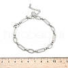 304 Stainless Steel Oval Link Anklets for Women AJEW-U025-01P-5