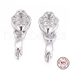 Anti-Tarnish Rhodium Plated 925 Sterling Silver Pendant Bails STER-L058-021P-4