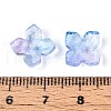 Baking Painted Transparent Glass Bead Caps DGLA-N014-04B-3
