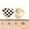 Alloy Enamel Stud Earrings EJEW-Z113-01G-A-3