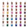 Glass Wishing Bottle Pendant Decorations GLAA-TA0001-08-2