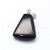 Trapezoid Synthetic Blue Goldstone Pendants G-Q359-07-2