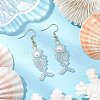 Fishbone Glass Seed Beads Dangle Earrings EJEW-MZ00439-4