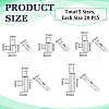 Unicraftale 100Pcs 5 Styles 304 Stainless Steel Slide On End Clasp Tubes STAS-UN0060-24P-01-3