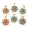 Brass Micro Pave Cubic Zirconia Pendants KK-S525-06G-1