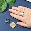 304 Stainless Steel Cuff Rings Components STAS-Z138-02P-01-1