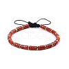 Natural Red Jasper Braided Bead Bracelets for Women PW-WG20352-09-1