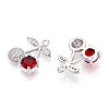 Brass Micro Pave Cubic Zirconia Pendants KK-T074-71P-02-2