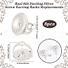 Beebeecraft 8Pcs 925 Sterling Silver Ear Nuts STER-BBC0007-46-2