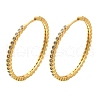 Rack Plating Brass Micro Pave Clear Cubic Zirconia Hoop Earrings for Women EJEW-C125-17B-G-4
