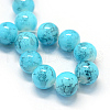 Baking Painted Glass Round Bead Strands DGLA-Q019-8mm-76-2