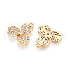 Brass Micro Pave Cubic Zirconia Pendants KK-N263-53G-2