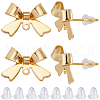 Beebeecraft 30Pcs Brass Stud Earring Findings KK-BBC00014-92-1