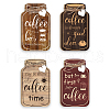 Wooden Pendant Decoration HJEW-WH0074-011-1