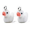 Flocky Resin Pendants RESI-N032-02B-5