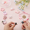 CHGCRAFT 15Pcs 15 Styles Food Grade Eco-Friendly Silicone Focal Beads SIL-CA0002-21-3