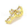 Rack Plating Brass Micro Pave Cubic Zirconia Pendants KK-C074-25G-01-2