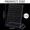 CRASPIRE 6Pcs Organic Glass Slant Back Jewelry Display Stands ODIS-CP0001-05-2