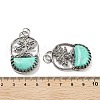 Synthetic Turquoise Bag Pendants G-Q163-06AS-01-3