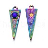 Rack Plating Rainbow Color Alloy Pendants PALLOY-N163-111A-3