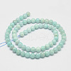 Natural Amazonite Bead Strands G-P204-01-6mm-2