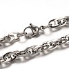 304 Stainless Steel Rope Chain Necklaces NJEW-L403-04P-1