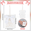 30Pcs Polyester Bowknot & Paper Card Pendant Decoration HJEW-OC00028-01-2