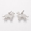 304 Stainless Steel Puppy Pendants STAS-Q201-T464S-2