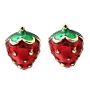 Brass Enamel Stud Earrings EJEW-G430-06B-G-4