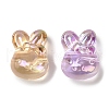 UV Plating Transparent Rainbow Iridescent Acrylic Beads TACR-R001-01A-2
