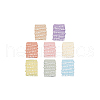  8Pcs 8 Colors 1M Polyester Ruffled Elastic Lace Trim OCOR-NB0001-93A-8