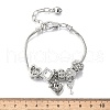Alloy European Beads Charm Bracelets BJEW-F495-04P-3
