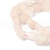 Raw Rough Natural Rose Quartz Beads Strands G-M453-C03-4